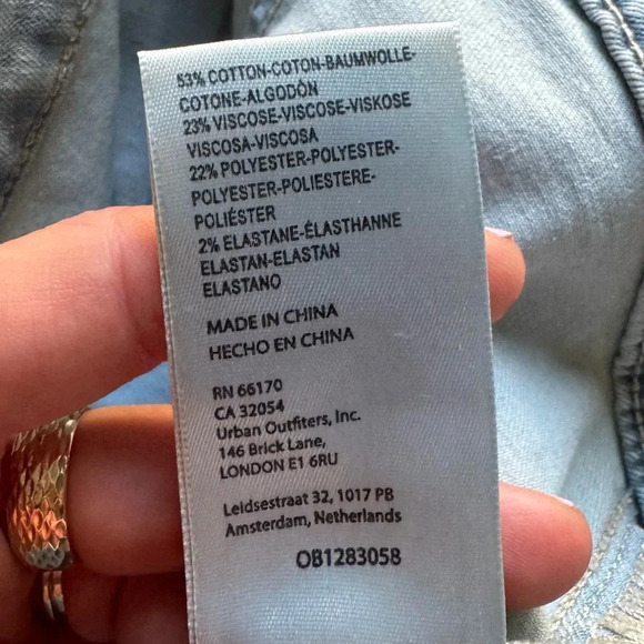 Free People We The Free jeans High Rise Youthquake super Flare Light Wash 27 - Picture 11 of 13